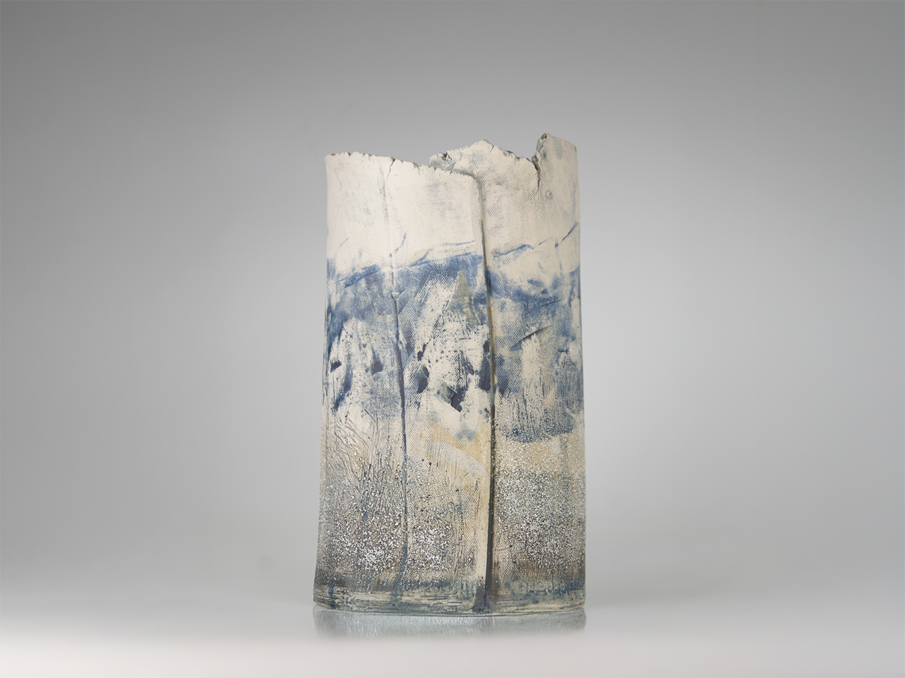 Porcelain vessel inspired by Arctic landscapes